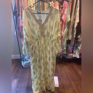 177. Boho Yellow resort Dress